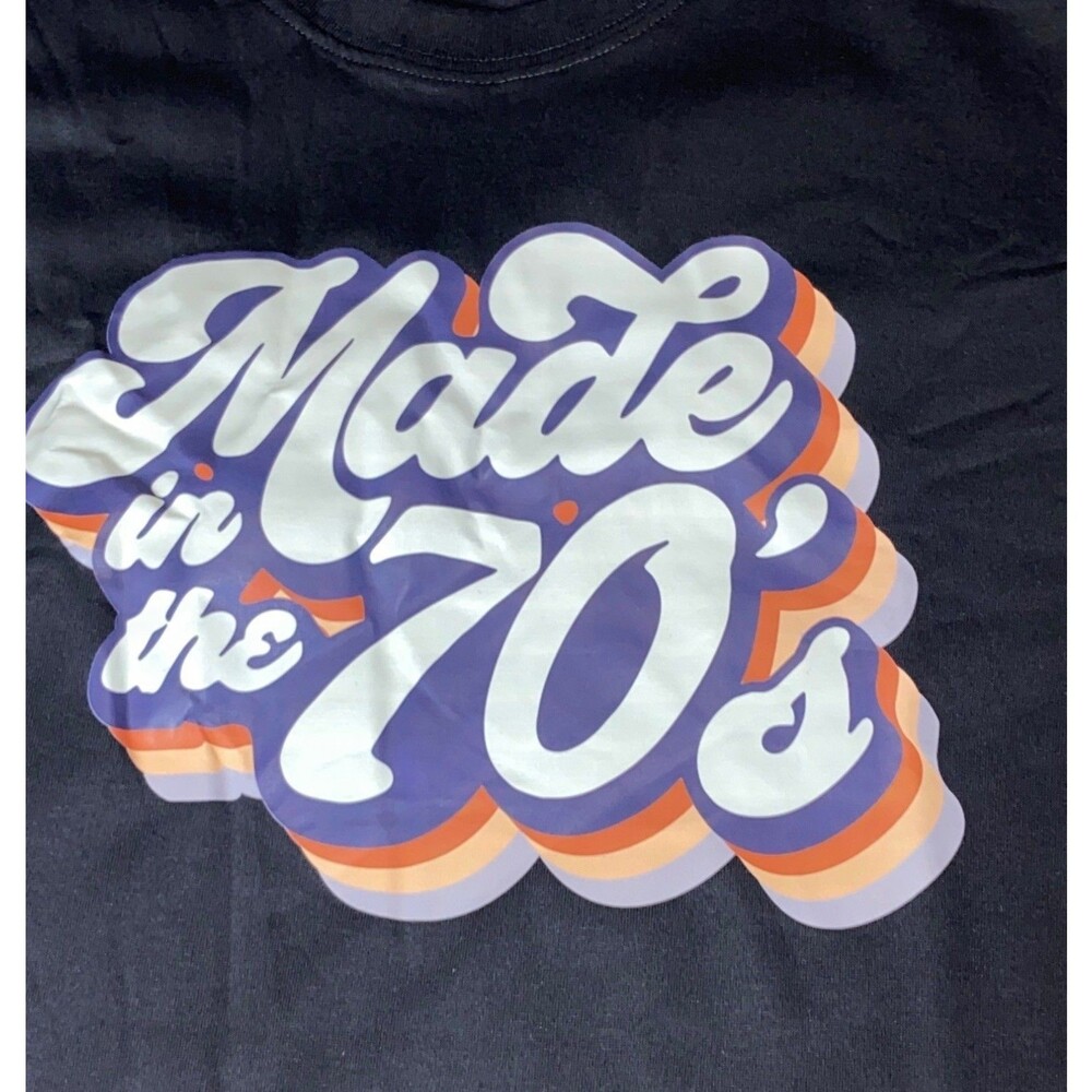 Made In The 70s Retro Graphic T-Shirt XL Black - Picture 2 of 5
